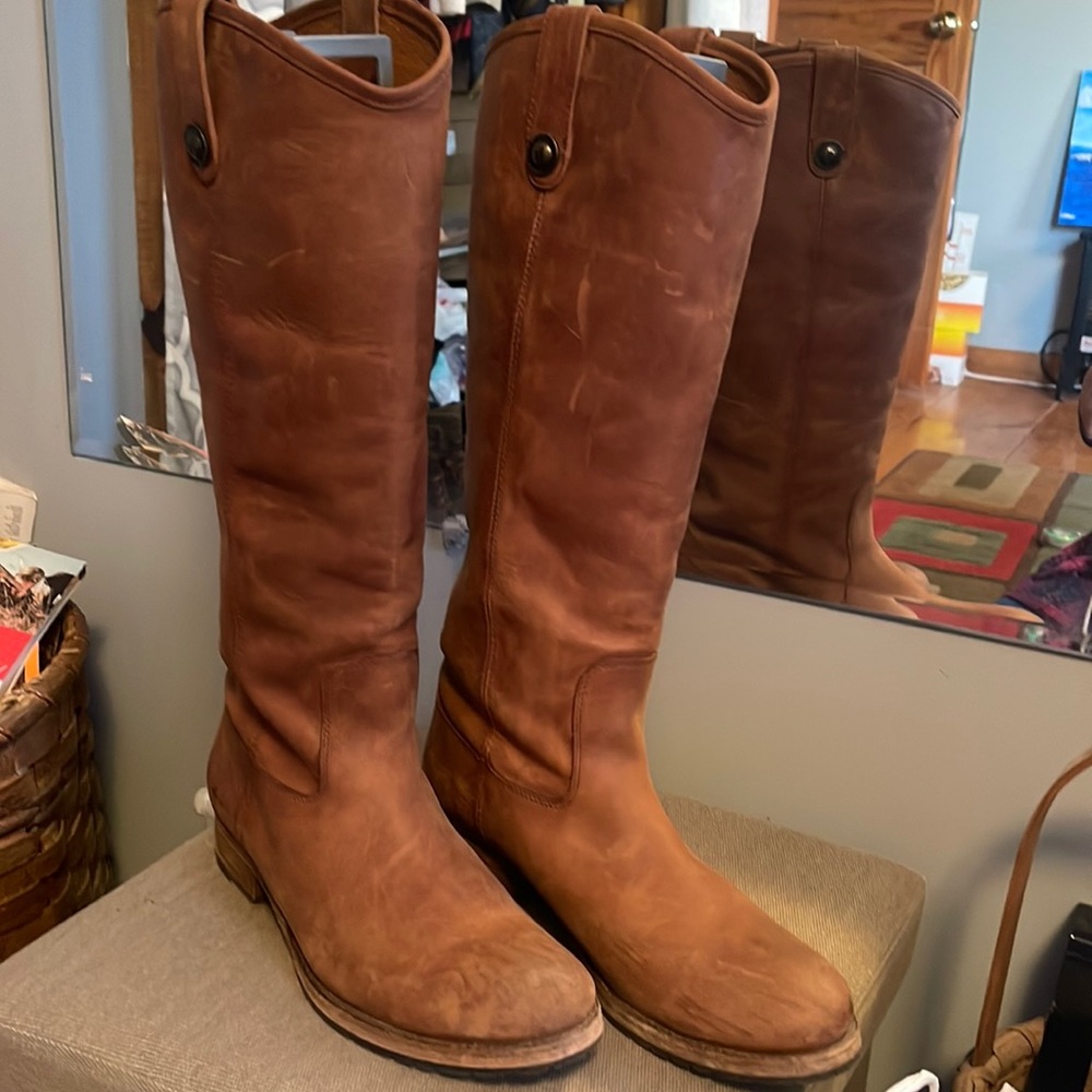 Frye leather tall Melissa boot.